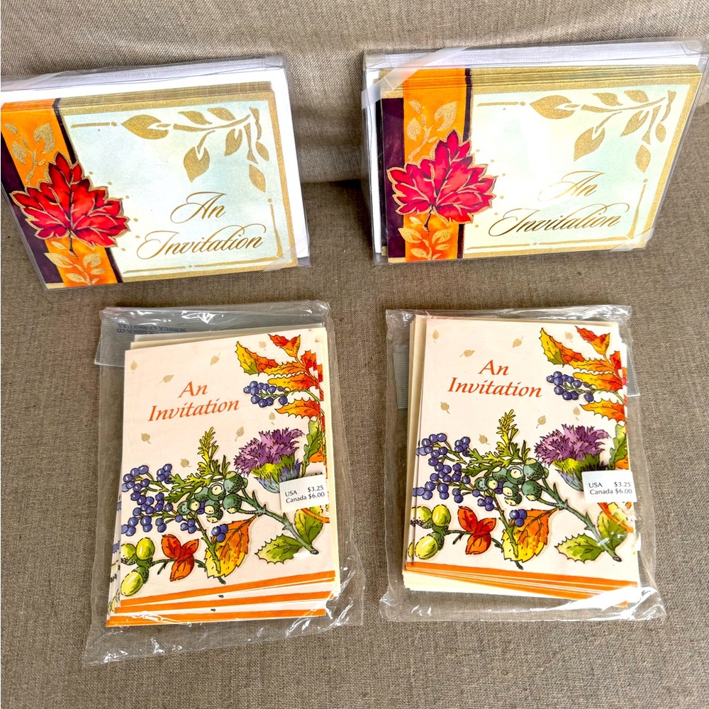 Bundle of 4 Packages of  Invitations & Envelopes